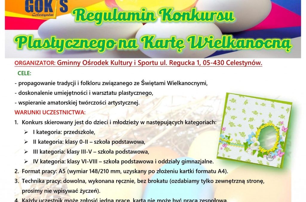 Konkurs Plastyczny na Kartę Wielkanocną